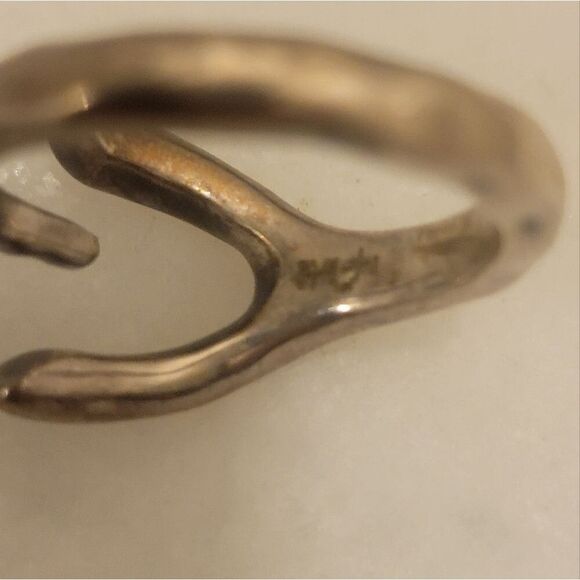 NWT Elizabeth James Olsen Twins Curled Wishbone Sterling Silver Boho Ring Sz 8 - Picture 4 of 6